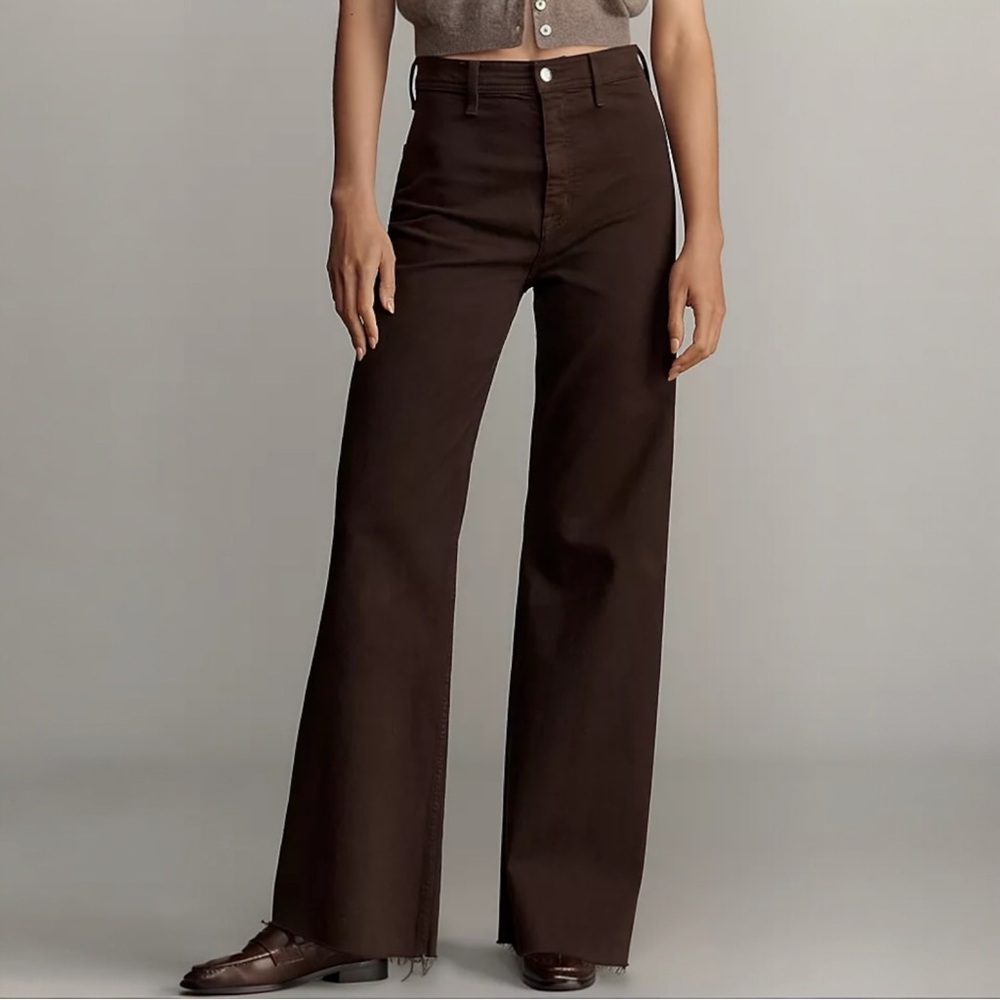 Pistola Penny High Rise Wide Leg Jean in Mocha Brown 29